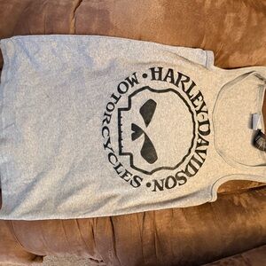 Harley-Davidson Heather Gray Sleeveless Top